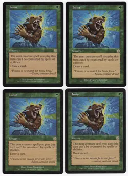 Insist x4 4x 2002 Torment PLAYSET Green Rare Sorcery MTG NM AZ2 - Image 1