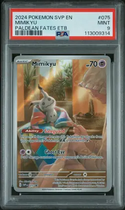 2024 POKEMON SVP EN-SV BLACK STAR PROMO #075 MIMIKYU PSA 9 - Image 1