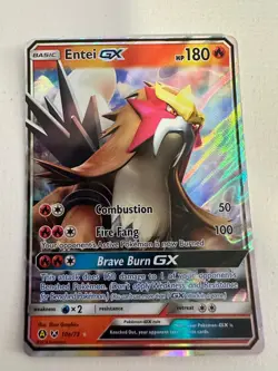 Pokemon - Entei GX 10a/73 - Shining Legends - Half Art - Near Mint - Image 1
