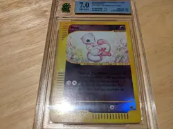 MNT 7 Mew 19 Expedition Reverse Foil Rare Pokemon Graded NOT PSA 2002 - Image 1