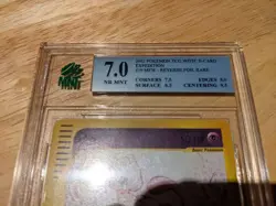 MNT 7 Mew 19 Expedition Reverse Foil Rare Pokemon Graded NOT PSA 2002 - Image 2