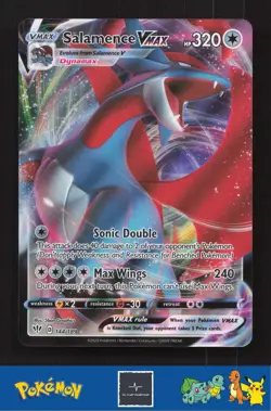 2020 Pokemon SWSH Darkness Ablaze 144/189 Salamence VMAX - Image 1