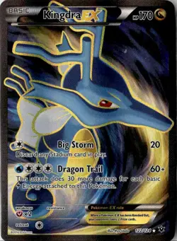 2016 XY FATES COLLIDE KINGDRA EX 122/124 FULL ART HOLO - Image 1
