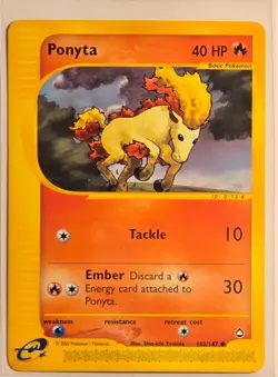 Ponyta 102/147 Aquapolis Common Pokemon TCG 2002 - Image 1