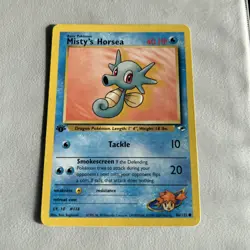 Pokemon TCG - Misty's Horsea - 1ST EDITION - 86/132 - Gym Heroes 2000 - LP - Image 1