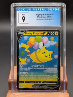 2021 Pokemon Celebrations Flying Pikachu V Holo #6/25 CGC Mint 9 - Image 1