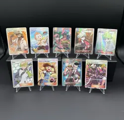 Full Art Trainer XY/Sun & Moon Era Lot Of 9 LP-MP Battle Reporter Pokemon Ranger - Image 1