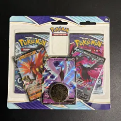 Pokemon Chilling Reign 2 Pack Blister Galarian Zapdos V, Articuno V, Moltres V - Image 1