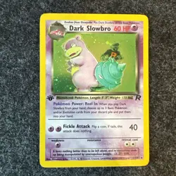 Dark Slowbro 1st Edition Stamp Pokemon Team Rocket Set Holo - NM Unplayed 12/82 - Image 1
