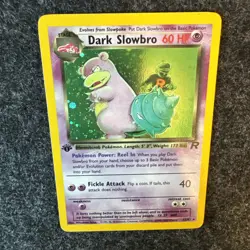 Dark Slowbro 1st Edition Stamp Pokemon Team Rocket Set Holo - NM Unplayed 12/82 - Image 5