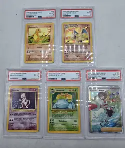 Pokemon PSA Slab Lot - Charizard Base Set 2 Venusaur Mewtwo Vintage Holo Collect - Image 1