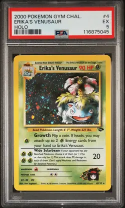 2000 POKEMON GYM CHALLENGE HOLO #4 ERIKA'S VENUSAUR PSA 5 - Image 1
