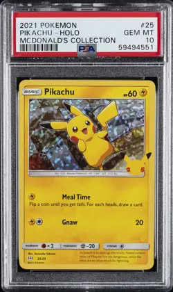 2021 POKEMON MCDONALD'S COLLECTION #25 PIKACHU-HOLO PSA 10 - Image 1