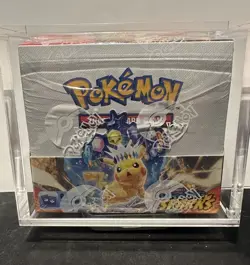 Pokemon Surging Sparks Booster Box Factory Sealed with Acrylic Case - Image 1
