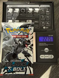 Heavy 22.75! Pokemon TCG SV 10.5 Black Bolt Booster Pack Sealed! Demi-God PackU! - Image 1