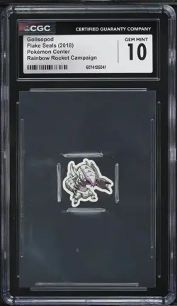 2018 Pokemon Center Flake Seals Rainbow Rocket Campaign Golisopod CGC 10 GEM - Image 1
