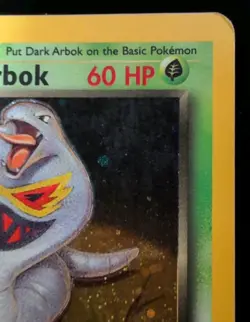 Vintage Pokemon TCG Arbok 2/82 Team Rocket Holo Error Card "23000" Date - Image 3