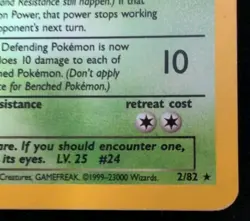 Vintage Pokemon TCG Arbok 2/82 Team Rocket Holo Error Card "23000" Date - Image 4