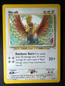 Ho-oh 18/64 Neo Revelation Regular 2000 Vintage Pokemon Card Excellent Nm/Lp - Image 1