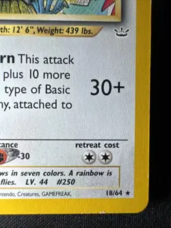 Ho-oh 18/64 Neo Revelation Regular 2000 Vintage Pokemon Card Excellent Nm/Lp - Image 4