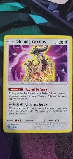 SHINING ARCEUS 57/73 Shining Legends Pokemon Card Holo - Image 1