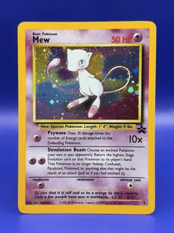 Pokemon Card Mew HOLO Black Star Promo #9 LP SWIRL - Image 1