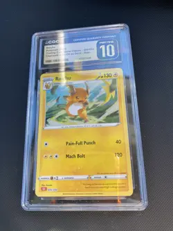 CGC 10 Pristine Raichu Holo 009/034 Trading Card Game Classic CLC Pokemon Card - Image 1
