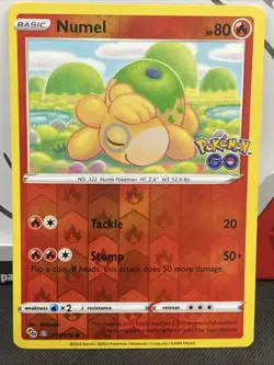 Pokemon Go Numel Reverse Holo Card Peelable Ditto 013/078 Near Mint 🔥 - Image 1