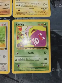 Team Rocket 4 Card Lot Mankey, Magnemite. Dratini, Koffing Pokemon Vintage - Image 4