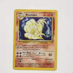 Pokemon TCG Cards Ninetales 12/102 Base Set Holo Rare MP- - Image 1