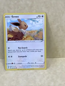 Eevee 125/203 POKEMON Swsh07: Evolving Skies Regular TCG CARD - Image 1