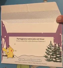 Enveloppe Pikachu Pokemon Ensemble Promo FR Poke Poste Post TCG Carte Card CCG - Image 3