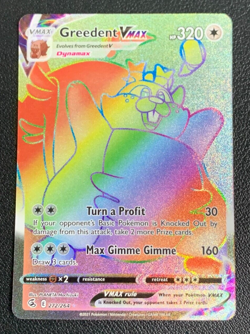 Greedent VMAX 272/264 Fusion Strike Rainbow Secret Rare Pokemon TCG Card NM - Image 1