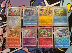 Pokemon Chinese Gem Pack Vol.2 Eeveelutions Stitch Pattern Holos 8 Card Lot NM - Image 1