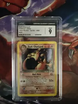 Dark Charizard First Edition Team Rocket CGC 9 Mint 4/82 Pokemon 2000 Card - Image 3
