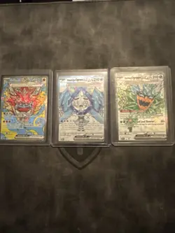 *LOT 3* 3 OGERPON MASK CARDS, NM/M Prismatic, Twilight Masquerade, and S&V - Image 1