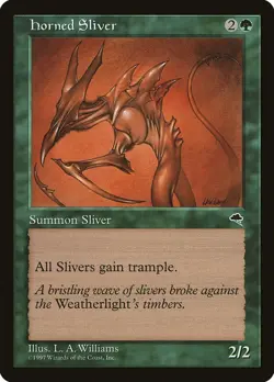 Horned Sliver Tempest Magic The Gathering MTG Card - Image 1