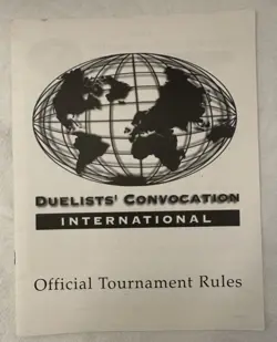 Duelists' Convocation International Official Tournament Rules - October 1995 - Image 1