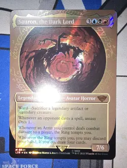 MTG - LTR - Sauron, the Dark Lord (Showcase) (Surge Foil) #0821 - Near Mint - Image 1