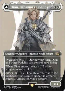 MTG Dion, Bahamut's Dominant (Borderless) (376) | NM | Final Fantasy {FIN} - Image 1