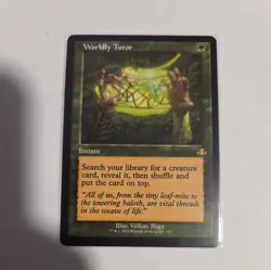 MTG Magic The Gathering NM NF Worldly Tutor (Retro Frame) - Dominaria Remastered - Image 1