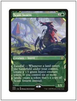 1x Scute Swarm, Showcase Art, Magic the Gathering MTG NM - Image 1