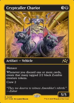 Near Mint, English - 1 x MTG Cryptcaller Chariot - First-Place Foil Aetherdrift - Image 1