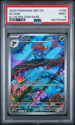 2023 POKEMON OBF EN-OBSIDIAN FLAMES ILLUSTRATION RARE #198 GLOOM PSA 9 - Image 1