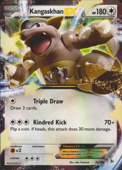 Kangaskhan EX 78/106 Ultra Rare XY - Flashfire Pokemon Card DMG - Image 1