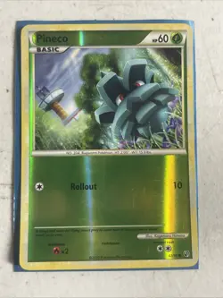 Pineco 62/90 Undaunted Reverse Holo Pokemon Card TCG - Image 1