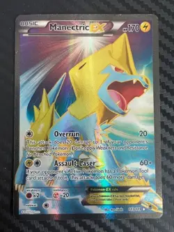Pokemon TCG Manectric-EX Phantom Forces 113/119 Holo Full Art DMG - Image 1