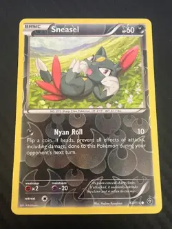 Pokemon TCG Sneasel Steam Siege 60/114 Reverse Holo Common MP - Image 1
