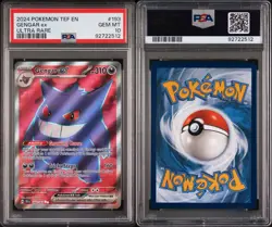 2024 Pokemon Scarlet & Violet Temporal Forces Gengar ex Ultra Rare PSA 10 #193 - Image 1