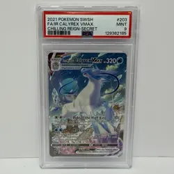 Pokemon TCG Ice Rider Calyrex VMAX 203/198 Secret Rare Chilling Reign PSA 9 - Image 1